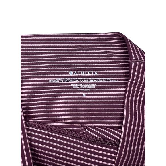 Athleta Women’s Medium Salutations Stash II Textured Shorebreak 7/8 Leggings - Picture 3 of 5